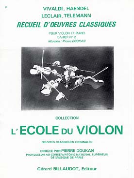 Illustration de PIECES CLASSIQUES (rév. Pierre DOUKAN) : Haendel, Leclair, Telemann, Vivaldi - Vol. 2