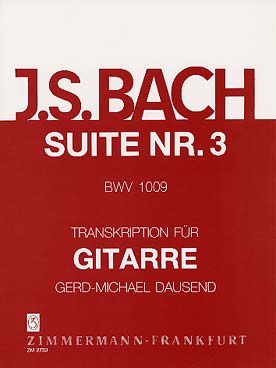 Illustration de Suites pour violoncelle - N° 3 BWV 1009 (tr. Dausend)