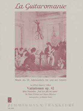 Illustration de Variation op. 42 sur le thème "Nel cor piu non mi sento" de Paisiello (flûte traversière ou violon)