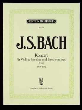 Illustration de Concerto BWV 1042 en mi M - éd. Breitkopf