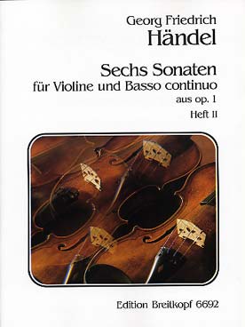 Illustration haendel sonates (6) op. 1 vol. 2