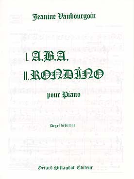 Illustration de A.B.A - Rondino : 2 morceaux pour piano degré débutant
