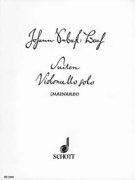 Illustration de 6 Suites BWV 1007-1012 - éd. Schott (rév. Mainardi)