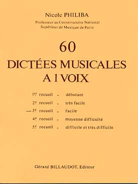Illustration philiba dictees music. 1 voix (60) vol 3