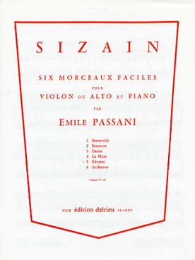 Illustration de Sizain, 6 pièces faciles pour violon ou alto et piano - N° 5 : Rêverie