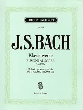 Illustration de Œuvres pour piano - Vol. 14 : BWV 903, 906, 968, 992, 998