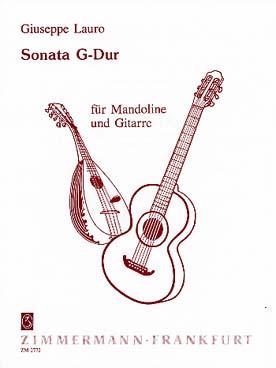 Illustration lauro sonate sol maj mandoline/guitare