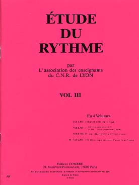 Illustration cnr de lyon etude du rythme vol. 3