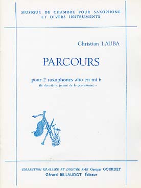 Illustration de Parcours pour 2 saxophones, le 2e jouant de la percussion