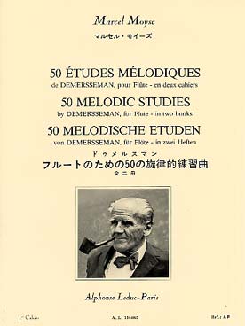 Illustration de 50 Études mélodiques op. 4 - éd. Leduc Vol. 1 (tr. Moyse)