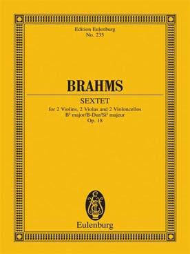 Illustration de Sextuor à cordes op. 18 en si b M (2 violons, 2 altos et 2 violoncelles)