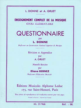 Illustration de Questionnaire, cours Élémentaire