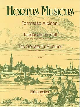 Illustration albinoni sonate trio op. 1/8 en si min