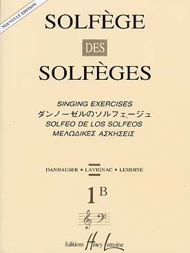 Illustration de SOLFEGE des solfèges - Vol. 1 B 2 clés s/a