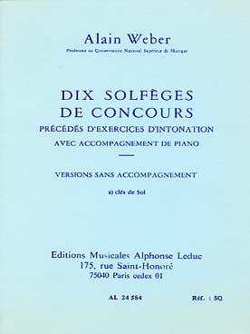 Illustration de 10 Solfèges de concours s/a