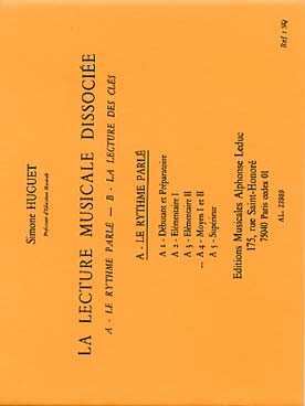 Illustration de La Lecture musicale dissociée A - Le Rythme parlé  - Vol. A 4 : Moyen 1 et 2