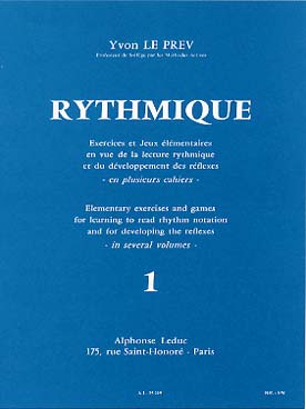 Illustration de Rythmique, exercices & jeux élémentaires Cahier 1