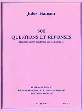 Illustration de Enseignement supérieur de la musique 500 questions et réponses