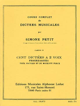 Illustration petit (s) cours dictees musicales vol. 4
