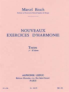 Illustration de Nouveaux exercices d'harmonie - Vol. 1 : Textes