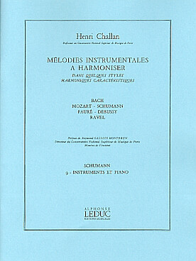 Illustration de Mélodies instrumentales à harmoniser - Vol. 9 : SCHUMANN Instruments et piano
