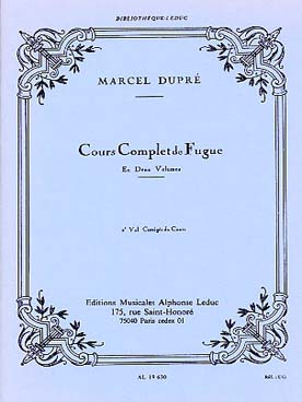 Illustration de Cours complet de fugue - Vol. 2 : Corrigé du cours