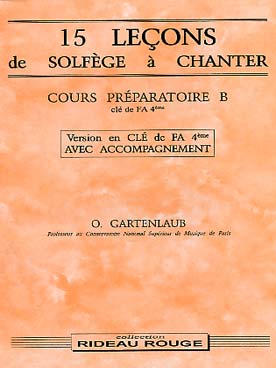 Illustration de Solfèges à chanter 15 Leçons Préparatoire B clé de fa a/a