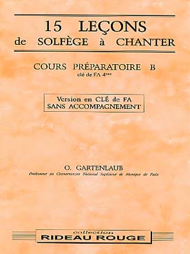 Illustration de Solfèges à chanter 15 Leçons Préparatoire B clé de fa s/a