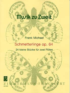 Illustration de Papillons op. 64 : 24 petites pièces pour 2 flûtes