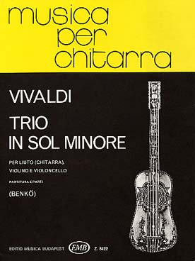 Illustration de Trio sol m pour luth (guitare), violon et violoncelle (C + P)