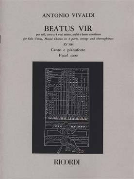 Illustration vivaldi beatus vir rv 598 chant/piano