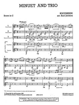 Illustration de MIXED BAG : ensembles variables pour bois (C + P) - N° 19 : BOCCHERINI Menuet et trio