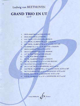 Illustration de Grand Trio op. 87 en ut pour 3 bois (17 versions différentes réunies)