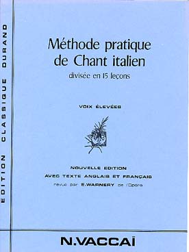 Illustration de Méthode pratique de chant italien - éd. Durand voix élevée