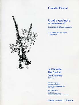 Illustration de 4 Quatuors pour 4 clarinettes - Vol. 1 : Le Temps des vacances