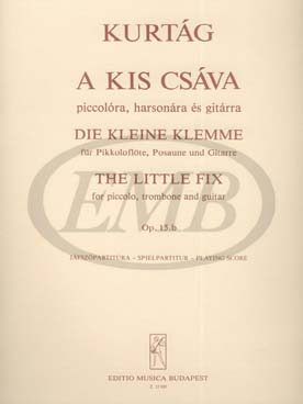 Illustration de The Little predicament op. 15 B pour guitare, trombone et piccolo