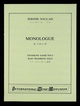 Illustration de Monologue pour trombone basse solo