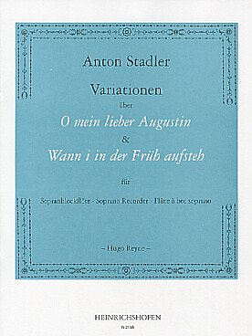 Illustration de Variationen über O mein lieber Augustin pour flûte à bec soprano
