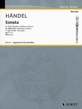 Illustration haendel sonates (4) op. 1/11 en fa maj