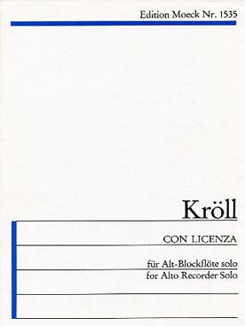 Illustration de Con Licenza (flûte à bec alto solo)