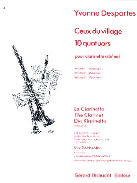 Illustration de Ceux du village, pour 4 clarinettes si b - Vol. 1 : 4 quatuors