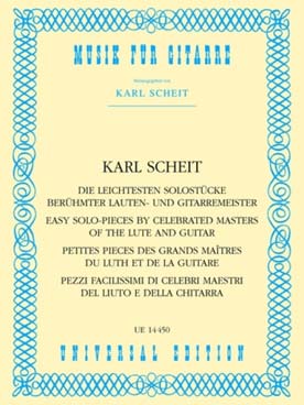 Illustration de PIECES LES PLUS FACILES des célèbres maîtres du luth et de la guitare