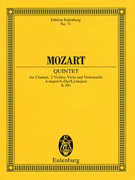 Illustration de Quintette K 581 en la M "Stadler" pour clarinette et quatuor à cordes