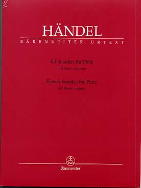 Illustration de 11 Sonates pour flûte ou flûte à bec alto et basse continue
