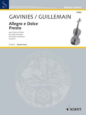 Illustration de ÉCOLES DU VIOLON (rév. M. Lejeune) - N° 8 : GAVINIES Allegro moderato - GUILLEMAIN Presto