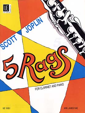 Illustration de 5 Rags (tr. Rae) : Cake walk, the easy winners, the Entertainer, weeping willow et the favorite
