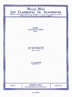 Illustration de Sonate N° 4 (original pour flûte, tr. Mule)