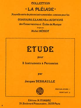 Illustration de Étude pour 3 instruments à percussion et piano