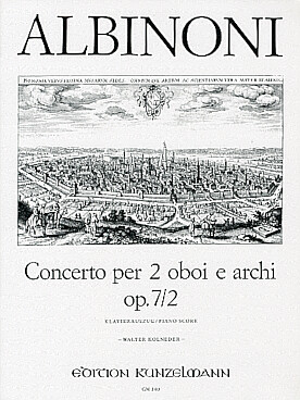 Illustration de Concerto op. 7/2 pour 2 hautbois, cordes et basse continue (réd. piano)