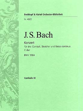 Illustration de Concerto BWV 1064 en do M pour 3 clavecins et orchestre à cordes - Clavecin 3